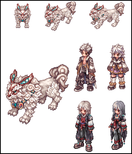 Sprites das evoluções de classe