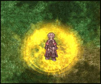 Aura dourada do nível máximo