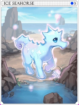 Ice Seahorse Card