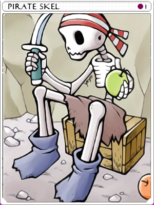 Carta Esqueleto Pirata