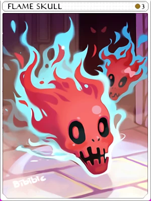 Carta Crânio Flamejante
